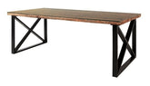 Live Edge X Design Center Table Industrial Dining Table Rectangular 180x100x75cm